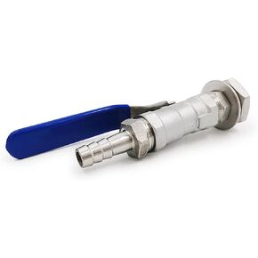 3/8" 1/2" Stainless Steel 304 1-Piece Ball Valve DN10 DN15 Homebrew Weldless Bulkhead Beer Kettle Pot(Type D) in Kuwait