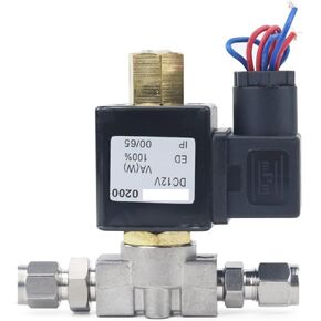 Normally Open Stainless Steel SS 304 2-Way Solenoid Valve DN8 for Oil Water Air Gas Pipe Fitting AC220V/110V DC12V/24V(with K34mm,AC110V) in Kuwait