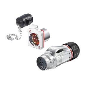 BD24 معدن ذكر وأنثى موصل مقاوم للماء معدات أتمتة الطيران والمقبس 12 فتحة أساسية (تركيب عكسي للشفة) in Kuwait