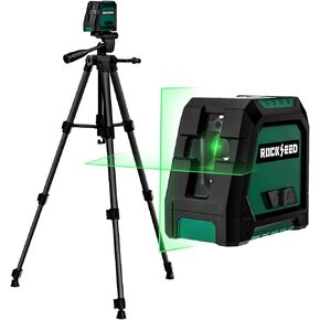 RockSeed Dual Modules Line Laser, Self Leveling Laser Level, Horizontal and 150° Vertical Green Beam, 2 AA Batteries, Carrying Bag, for Home Decoration/DIY/Construction Site in Saudi Arabia