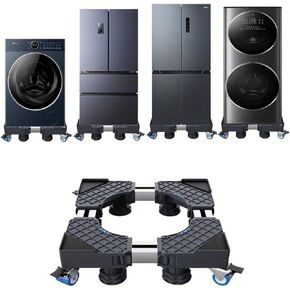 BeNisin Heavy-Duty Appliance Stand, 1200LBS Universal Washer Dryer Pedestal Stand with Locking Wheels, Adjustable Refrigerator adjustable size (16“-26") Stand for Mini Fridge, Moving Dolly for Washing Machine in Saudi Arabia