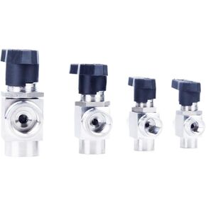 2Pcs Tee 3 Way Female Thread 304 Stainless Steel Adjustable Flow Control Shut Off Ball Valve Water(1/8") in Kuwait