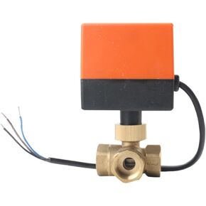 1PCS 3/4 3-Way Actuator Valve AC220v Ball Valve DN20 Ball Valve(12VDC) in Kuwait