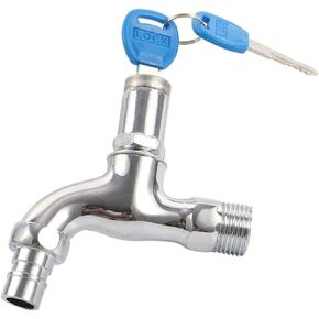 Anti-Theft 1/2" Thread Outdoor Sink with Lock Key Household Outdoor Washing Machine Alloy Water Tap Lockable in Kuwait