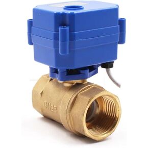 1PCS DN15 DN20 DN25 Ball Valve Two-Way Brass Ball Valve 2-Wire Full-bore Actuator AC/DC/ADC 220V 9-24V(1",AC220V_CR01) in Kuwait
