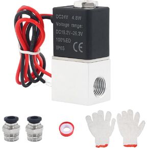 1 قطعة 1/4 بوصة NPT 2V025-08 AC110V 2 طرق 2 موقف 2 طريقة مغلقة عادة صمام الهواء الملف اللولبي الكهربائي in Kuwait