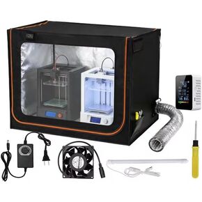 Extra Large 3D Printer Enclosure Ventilation, Adjustable Fan,5-in-1 Air Quality Detector,Led Light,Eliminate Odors, Dustproof, Isolate Noise,Resin Print Vented Tent,Holds 2 Printers Or Curing Machine in Saudi Arabia