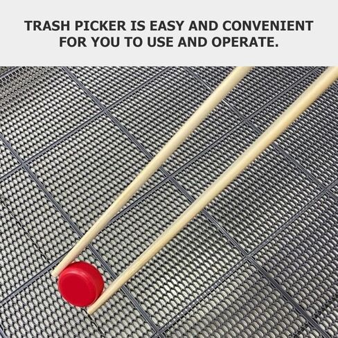 Holibanna 2 قطعة من مشبك التقاط القمامة الطويل القابل لإعادة الاستخدام وملقط القمامة المحمول أداة التقاط القمامة للصرف الصحي في الهواء الطلق وتنظيف الممتلكات in Kuwait