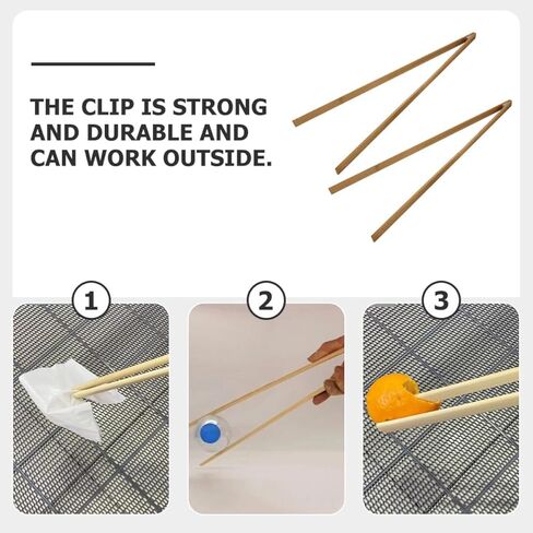 Holibanna 2 قطعة من مشبك التقاط القمامة الطويل القابل لإعادة الاستخدام وملقط القمامة المحمول أداة التقاط القمامة للصرف الصحي في الهواء الطلق وتنظيف الممتلكات in Kuwait