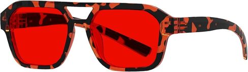 Eyekepper Pilot Sleeping Glasses with Blue Green Light Blocking, Red Lens Night Time Eyeglasses Men Women for Optimized Sleep in Saudi Arabia
