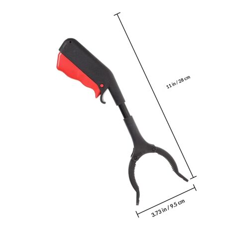 SOLUSTRE 2pcs 28cm Lightweight Garbage Pickup Clips Trash Pickers with Iron Tubes Portable Sanitation Grabbers for Outdoor Litter Collection and Home Cleanup in Saudi Arabia