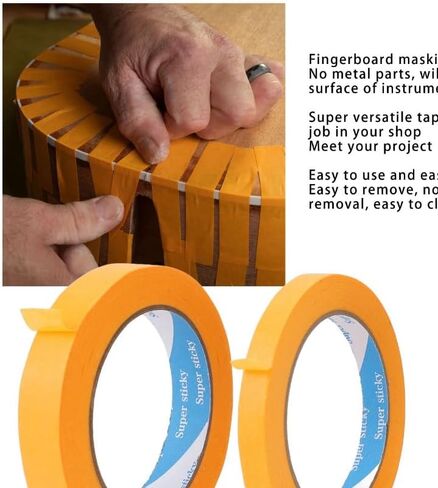 Guitar Fretboard Masking Tape 3 Sizes – Protective Accessories Electric Guitar Bass Repair Parts Masking Tape in Saudi Arabia
