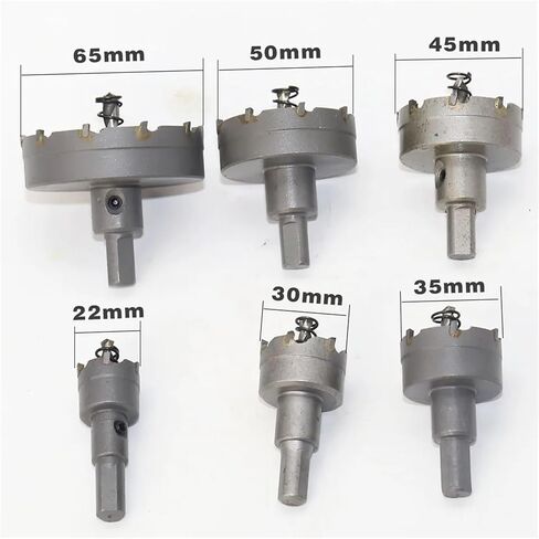 6 قطعة/المجموعة كربيد يميل مثقاب مجموعة الفولاذ المقاوم للصدأ سبائك هول المنشار القاطع أداة 22 مللي متر/30 مللي متر/35 مللي متر/45 مللي متر/50 مللي متر/65 مللي متر in Kuwait