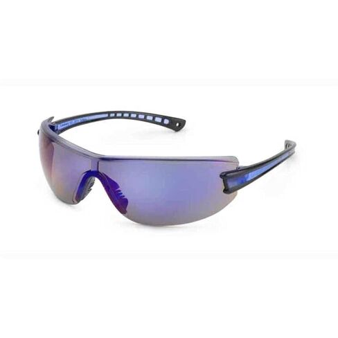 Gateway Safety 19GY8M Luminary Wraparound Eye Safety Glasses with Temple Technology, Silver Mirror Lens, Silver Temple, Gray Inset in Saudi Arabia