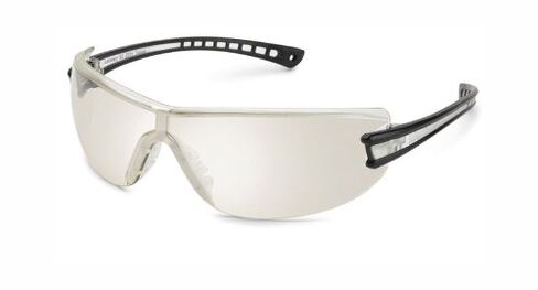 Gateway Safety 19GY8M Luminary Wraparound Eye Safety Glasses with Temple Technology, Silver Mirror Lens, Silver Temple, Gray Inset in Saudi Arabia