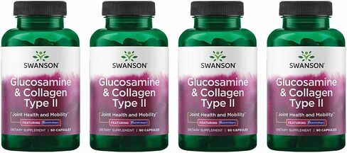 Swanson Glucosamine & BioCell Collagen Type II Joint and Skin Health Supplement for Active Adults Seeking Mobility and Skin Elasticity Support (90 Capsules) in Saudi Arabia