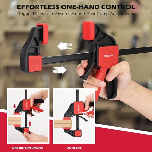 3 قطع من المشابك الشريطية مقاس 12 بوصة للأعمال الخشبية مع موصل المشبك، مشابك خشبية سريعة التحرير مقاس 12 بوصة مع حد تحميل يصل إلى 150 رطلًا، مجموعة مشابك الزناد، مشابك/موزعة بيد واحدة مثالية لمشاريع الأعمال الخشبية التي تصنعها بنفسك in Kuwait