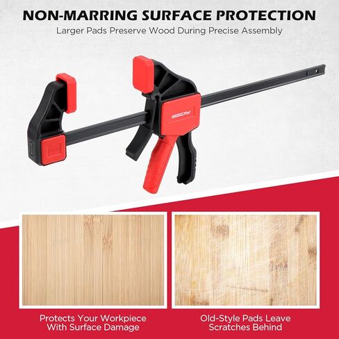 3 قطع من المشابك الشريطية مقاس 12 بوصة للأعمال الخشبية مع موصل المشبك، مشابك خشبية سريعة التحرير مقاس 12 بوصة مع حد تحميل يصل إلى 150 رطلًا، مجموعة مشابك الزناد، مشابك/موزعة بيد واحدة مثالية لمشاريع الأعمال الخشبية التي تصنعها بنفسك in Kuwait