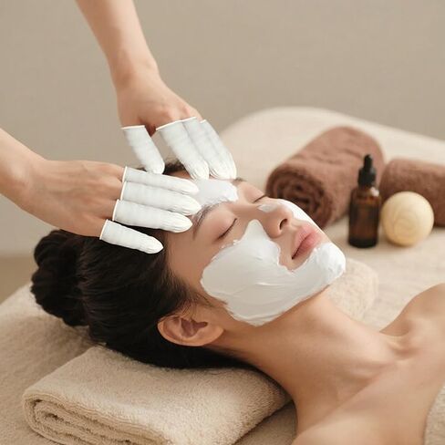 Finger Cots, Finger Gloves, Latex Finger Disposable, Finger Cots Medium, Fingertip, Thumb Gloves Approx 100 Pcs White for Electronic Repair, Handmade, Nail Art (100) in Kuwait