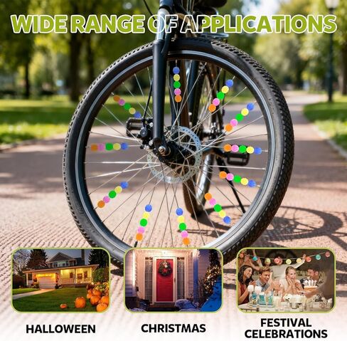 Yitexin 360 Pieces Round & Star Shaped Bike Spoke Beads, Clip on Bike Wheel Beads, Plastic Bicycle Spoke Decorations Accessories for Boys Girls in Saudi Arabia