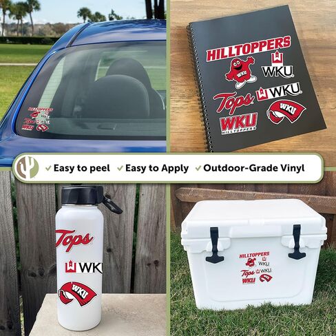 Desert Cactus Western Kentucky University Sticker WKU Hilltoppersr Vinyl Decals Laptop Water Bottle Car Scrapbook Sheet T2 (Type 2-2) in Saudi Arabia