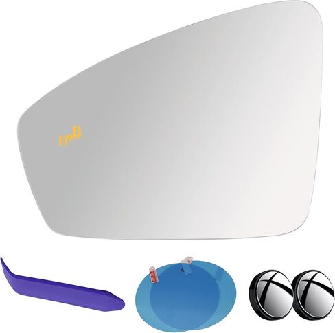 EAP DRIVER Side Mirror Glass متوافق مع VW Tiguan 2018-2024 ، وتسخين بدون تعتيم تلقائي 5NN857521 VW1324112 in Kuwait