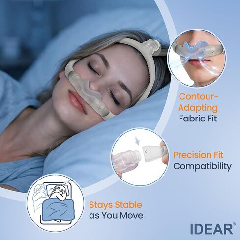 2 Packs Fabric N30i Nasal Cushion for ResMed Airtouch N30i & Airfit N30i - IDEAR Replacement CPAP Nasal Pillows Mask with Elegant Purple Fabric - Breathable Comfort & Whisper Quiet Accessories (M) in Saudi Arabia