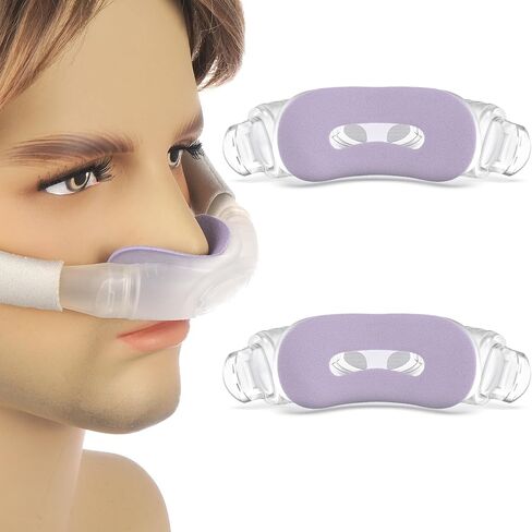 2 Packs Fabric N30i Nasal Cushion for ResMed Airtouch N30i & Airfit N30i - IDEAR Replacement CPAP Nasal Pillows Mask with Elegant Purple Fabric - Breathable Comfort & Whisper Quiet Accessories (M) in Saudi Arabia