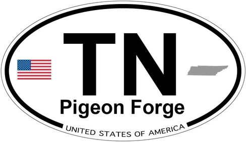 Pigeon Forge, Tennessee Oval Sticker in Saudi Arabia