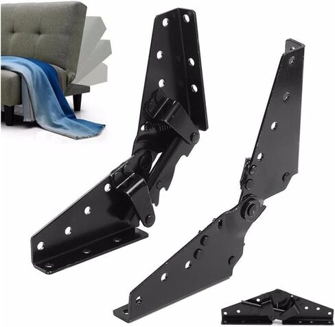 Pivot Hinge Metal Steel Black Sofa Bed Bedding Furniture Adjustable 3-Position Angle Mechanism Hardware Set in Saudi Arabia