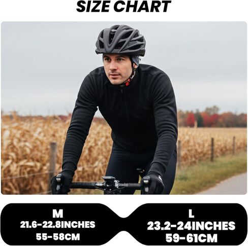 Bike Helmet Lightweight Ventilated for Men Women, Adjustable Size 54-58cm, Black in Kuwait