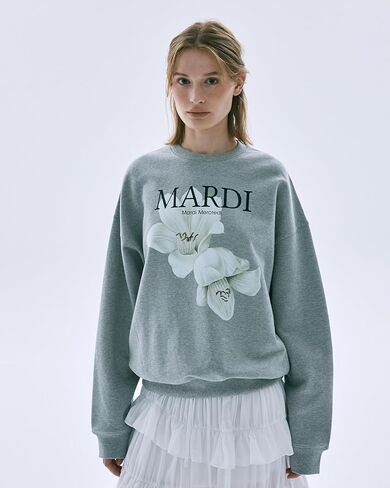 mardi mercredi Sweatshirt Lilies 05، رقبة مستديرة برسومات الأزهار، بلوفر نسائي مريح in Saudi Arabia