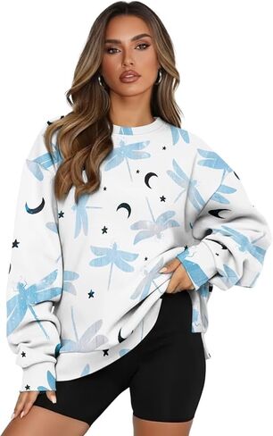 Sweatshirts for Women Casual Long Sleeve Shirts Casual Pullover Tops Size S-3XL in Kuwait