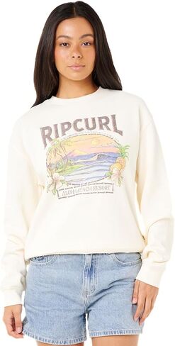 Rip Curl Women's Sunset Relaxed Pullover Crew Fleece Sweatshirt in Saudi Arabia