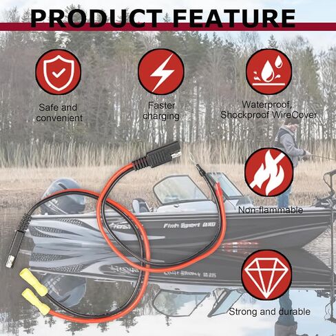 يبلغ طول قابس توصيل محرك الصيد MKR-12، المتوافق مع محركات الصيد من Minn Kota، 12.67 بوصة، ويوفر 12 فولت، مما يمكنه تحسين كفاءة محرك الصيد. in Kuwait