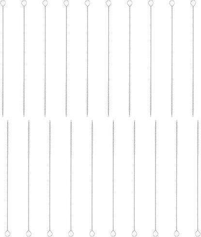 HARFINGTON Straw Cleaner Brush Set, 12 Inch Length 304 Stainless Steel and Nylon Bristles for Water Bottle Silicone Straw Sippy Cup Pipes, White (5mm OD, 20-Piece-Set) in Saudi Arabia