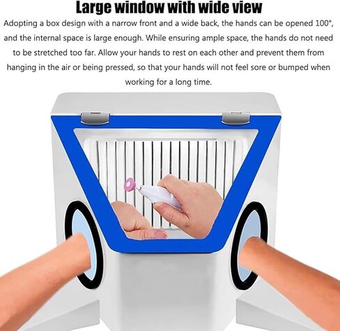 صندوق غبار مختبر الأسنان مع مصباح بدون ظل، أداة تنظيف الأسنان الاحترافية، تمنع بشكل فعال تسرب الغبار، لأطقم الأسنان والمجوهرات واليشم in Kuwait