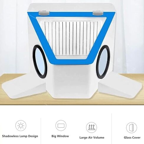 صندوق غبار مختبر الأسنان مع مصباح بدون ظل، أداة تنظيف الأسنان الاحترافية، تمنع بشكل فعال تسرب الغبار، لأطقم الأسنان والمجوهرات واليشم in Kuwait