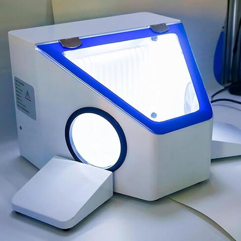 صندوق غبار مختبر الأسنان مع مصباح بدون ظل، أداة تنظيف الأسنان الاحترافية، تمنع بشكل فعال تسرب الغبار، لأطقم الأسنان والمجوهرات واليشم in Kuwait