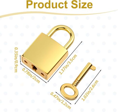 قطعتان من الأقفال الصغيرة مع مفاتيح، قفل حقيبة الأمتعة العتيق، قفل صغير مع مفتاح لمحفظة الظهر وصندوق المجوهرات وصندوق تخزين وخزانة حقيبة الكمبيوتر المحمول (ذهبي) in Kuwait