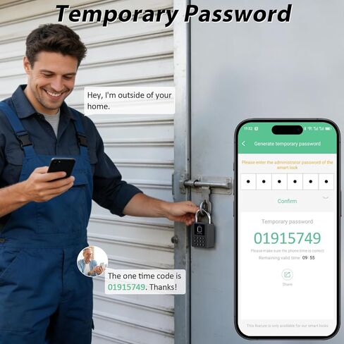 eLinkSmart قفل بصمة الإصبع في الهواء الطلق، قفل ذكي عالي التحمل مع ترخيص عن بعد لتطبيق بلوتوث، كلمة مرور مكونة من 9 أرقام ورمز مؤقت، IP67 مقاوم للطقس لخزانة شاحنة سياج بوابة السقيفة in Kuwait