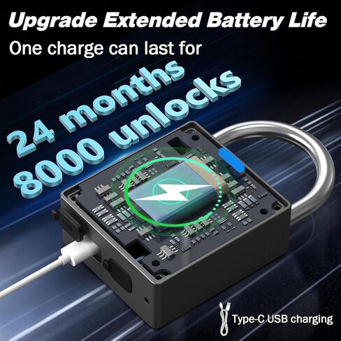 eLinkSmart قفل بصمة الإصبع في الهواء الطلق، قفل ذكي عالي التحمل مع ترخيص عن بعد لتطبيق بلوتوث، كلمة مرور مكونة من 9 أرقام ورمز مؤقت، IP67 مقاوم للطقس لخزانة شاحنة سياج بوابة السقيفة in Kuwait