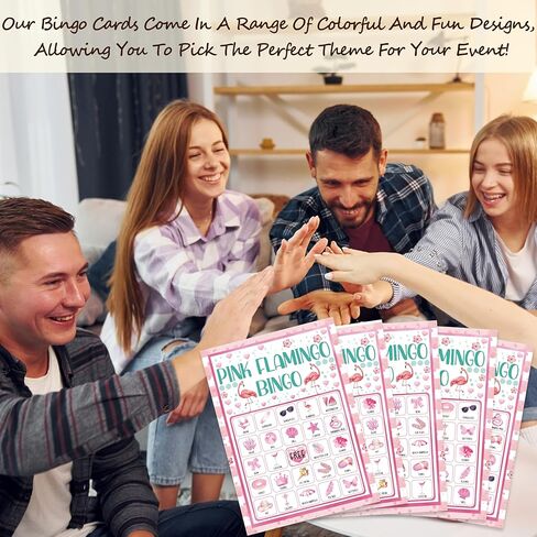 Flamingo Bingo Game Cards For Adults, Pink Flamingo Bingo Cards Game For Family Hawaiian Holidays Friends Gatherings, Ideal For Summer Luau Party Game, 24 Players Birthday Party Supplies Favors, 008 in Kuwait