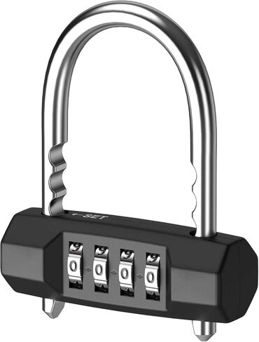 قفل مجموعة KeeKit، قفل كومبو قابل لإعادة الضبط مكون من 4 أرقام مع كبل قابل للتعديل، قفل مقاوم للماء للمدرسة، الموظف، الحقيبة، صندوق الأدوات، السياج، صالة الألعاب الرياضية وخزانة الرياضة، بوابة - فضي in Kuwait