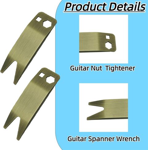 2 PCS Professional Guitar Multi-Tool - Spanner Wrench, Knob Puller & Nut Scribe, Portable All-in-One Repair Tool for Guitar, Bass & Electric Instruments in Saudi Arabia