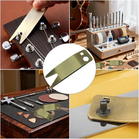 2 PCS Professional Guitar Multi-Tool - Spanner Wrench, Knob Puller & Nut Scribe, Portable All-in-One Repair Tool for Guitar, Bass & Electric Instruments in Saudi Arabia