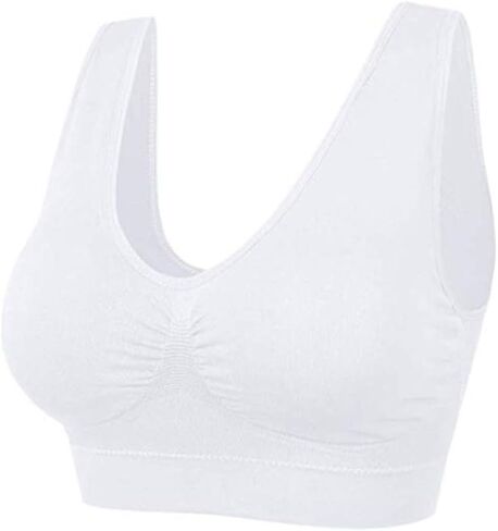 Women's Plus Size Comfy Evolution Nylon Wire Free Bra Full Freedom Underwear with Removable Padded 3Pack in Saudi Arabia