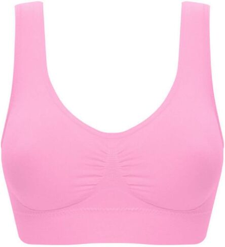 Women's Plus Size Comfy Evolution Nylon Wire Free Bra Full Freedom Underwear with Removable Padded 3Pack in Saudi Arabia