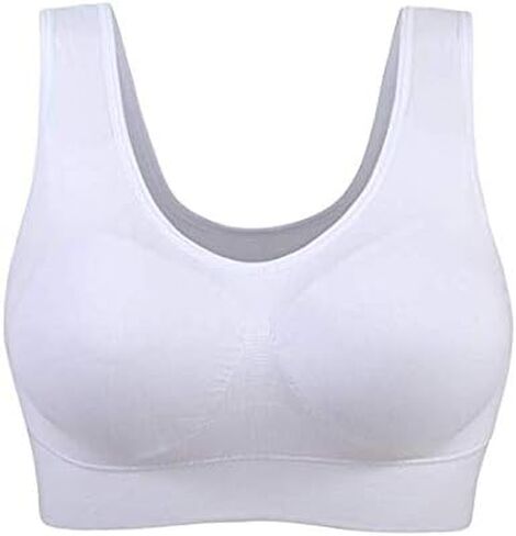 Women's Plus Size Comfy Evolution Nylon Wire Free Bra Full Freedom Underwear with Removable Padded 3Pack in Saudi Arabia