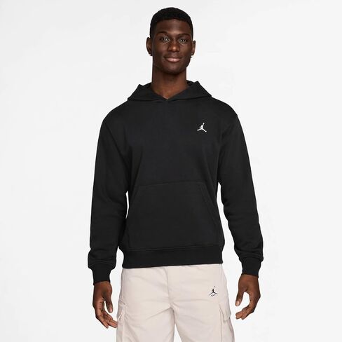 Jordan Brooklyn Fleece Men's Pullover Hoodie (Black/White) Size Large in Saudi Arabia